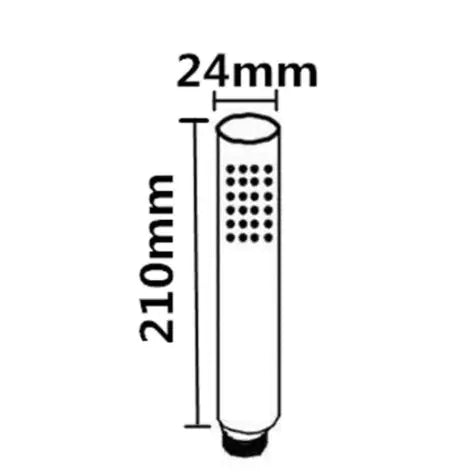 Round Brass Handheld Shower: A Compact Single-Function Brass Shower Head-OX-R2.HHS-Black