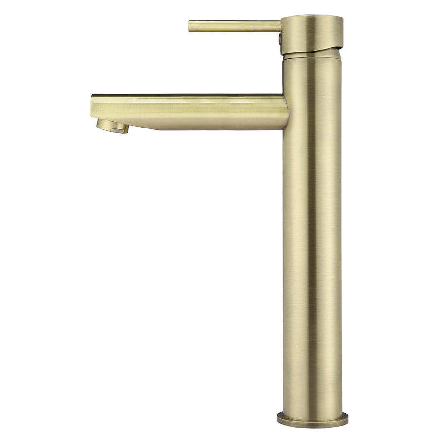 Round Tall Basin Mixer - PVD Tiger Bronze