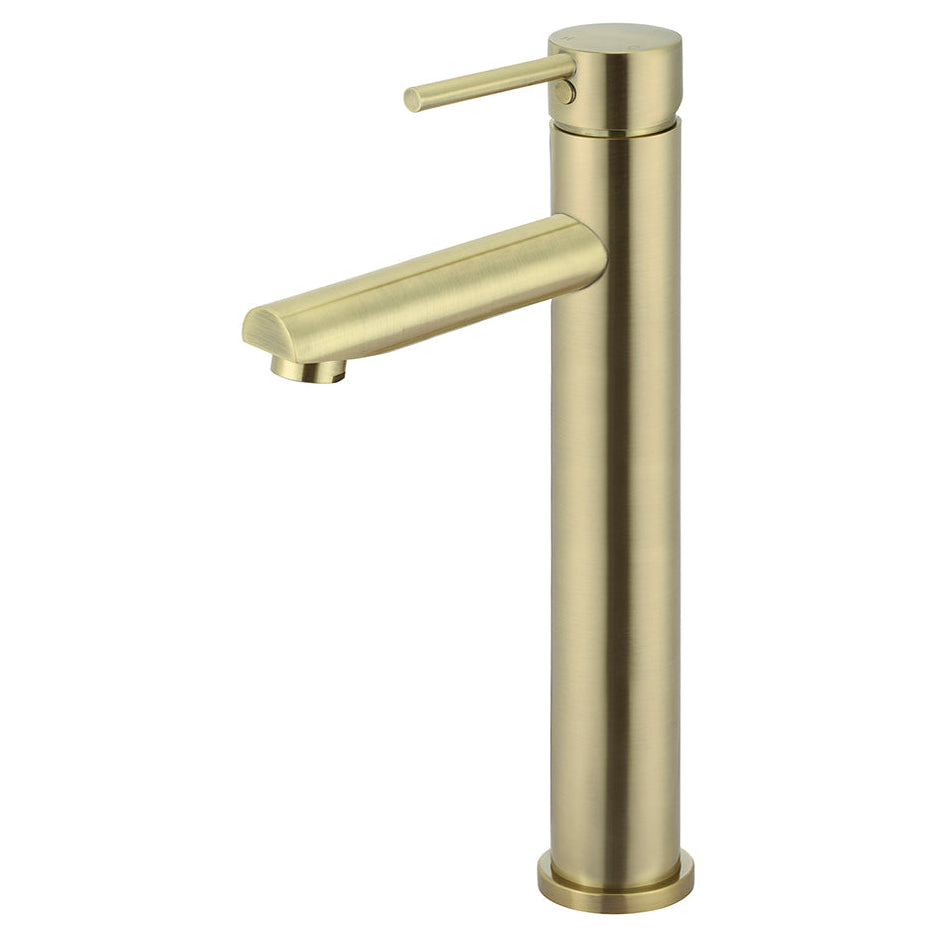 Round Tall Basin Mixer - PVD Tiger Bronze