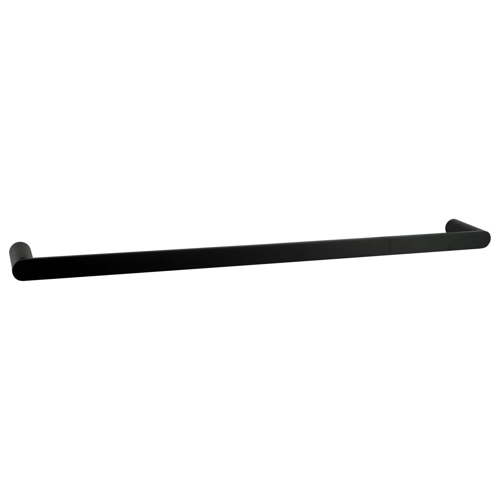 Rushy Black Single Towel Rail 800mm