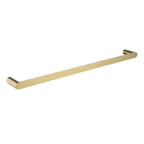 Rushy Brushed Brass Single Towel Rail 600mm