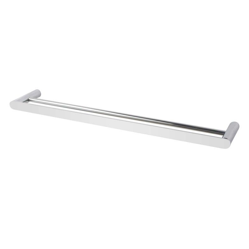 Rushy Brushed Nickel Double Towel Rail 800mm