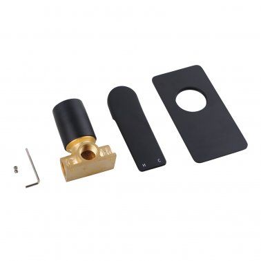 Rushy Square Black Built-In Shower Mixer(Color Up)