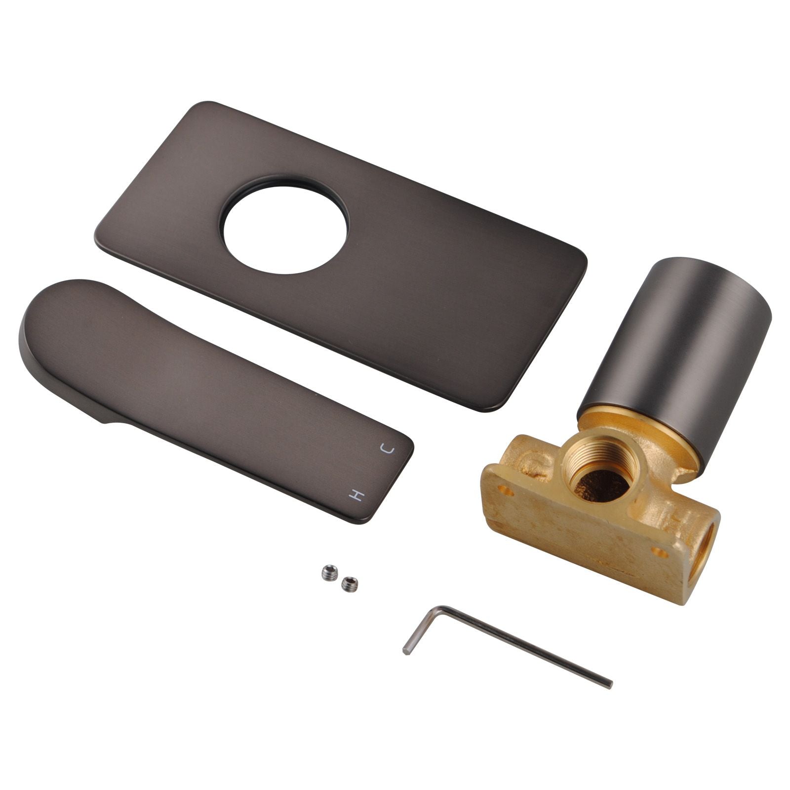 Rushy Square Brushed Gun Metal Grey Built-In Shower Mixer(Brass) Color Up