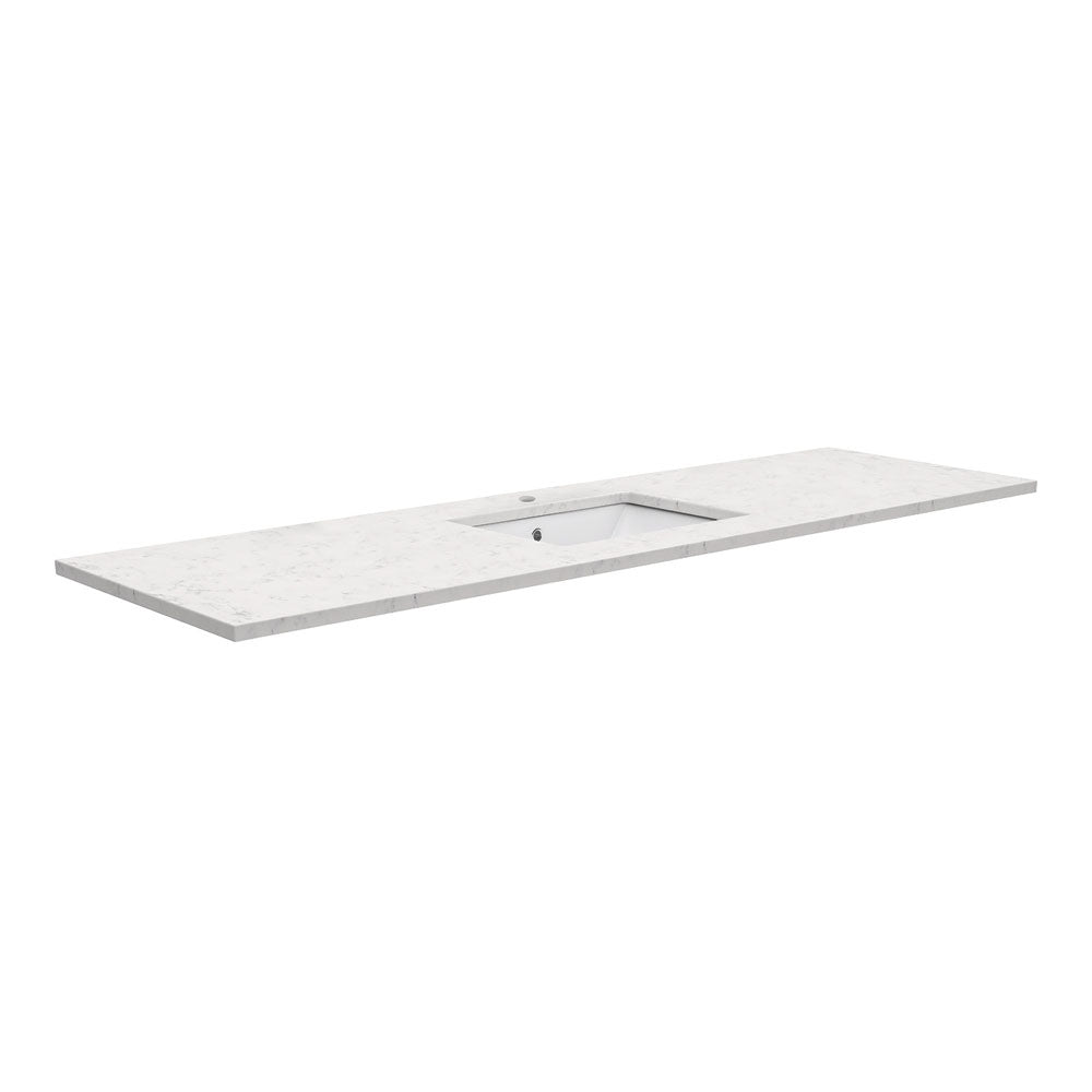 Fienza Sarah Bianco Marble 1500 Undermount Basin-Top, Single Bowl, 1 Tap Hole