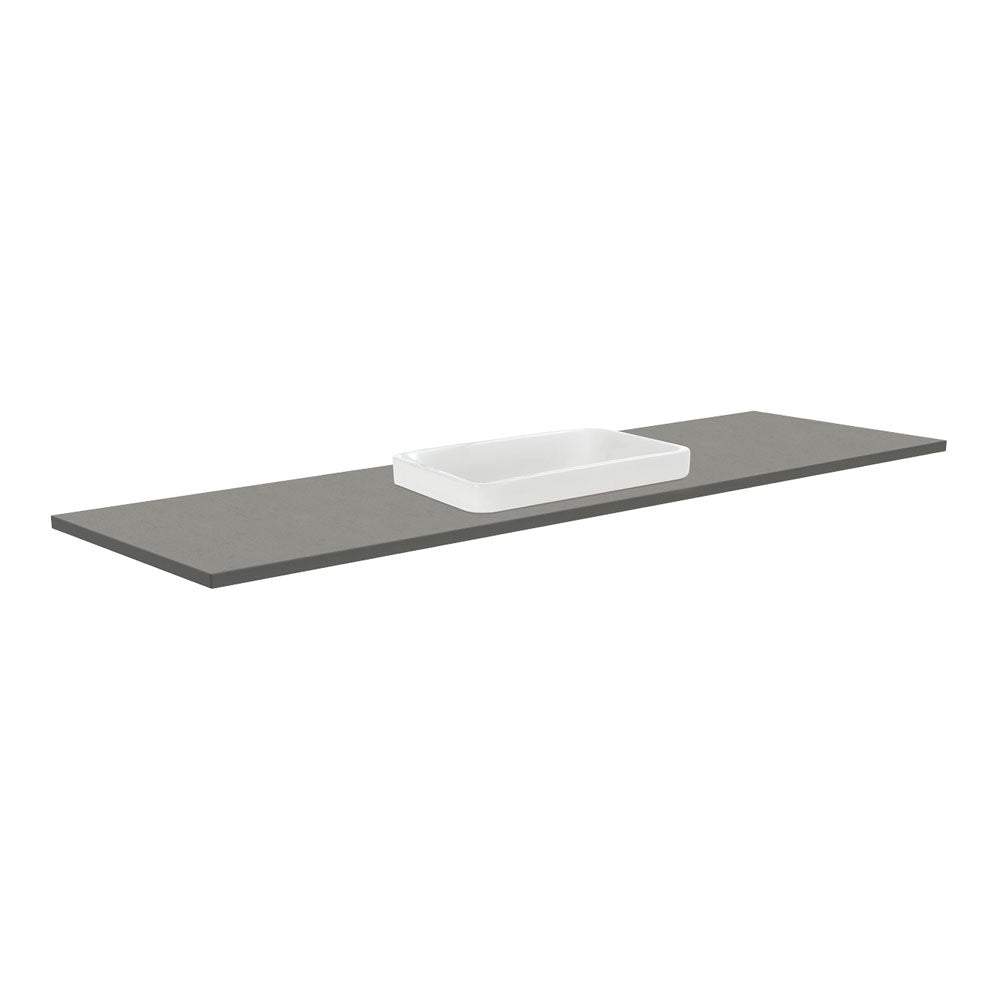 Fienza Sarah Dove Grey 1500 Semi-Inset Basin-Top, Single Bowl, 1 Tap Hole