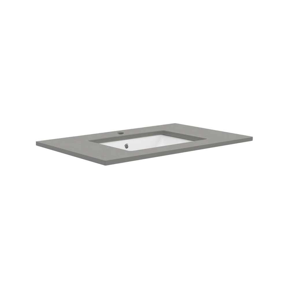 Fienza Sarah Dove Grey 750 Undermount Basin-Top, 1 Tap Hole