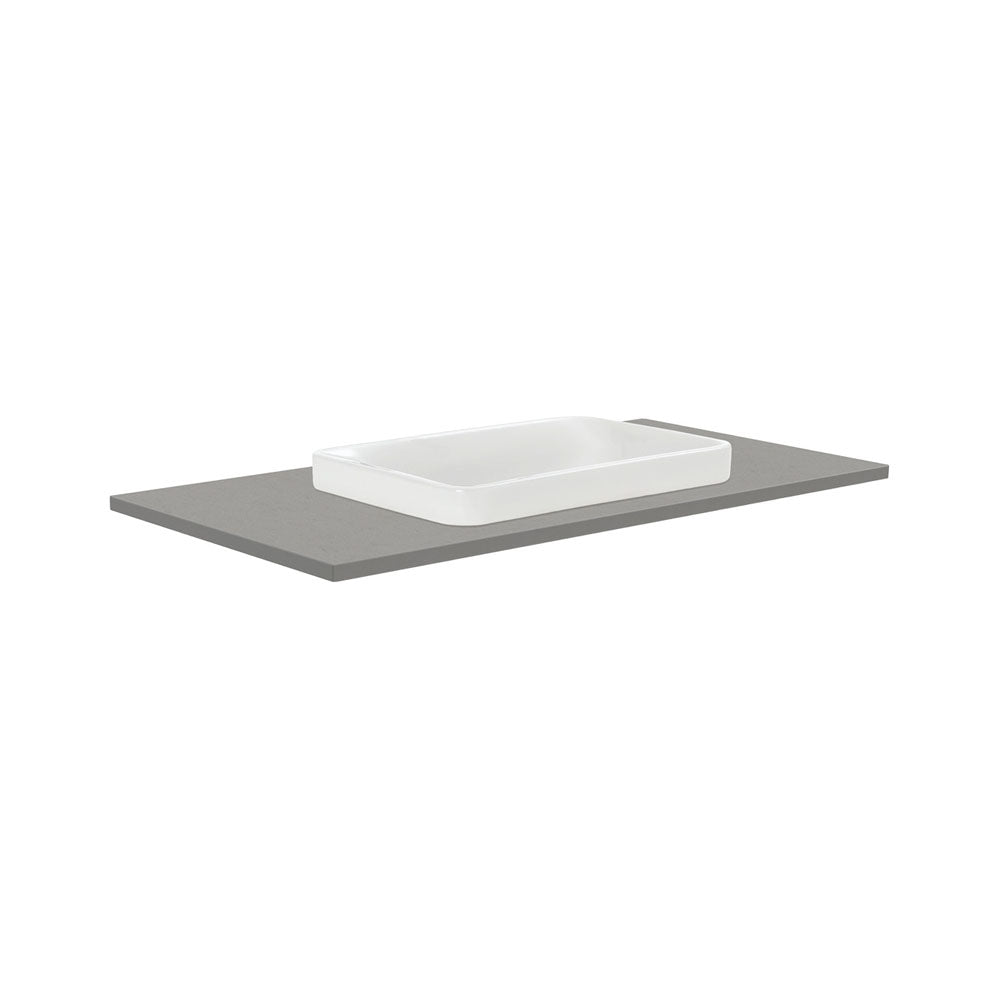 Fienza Sarah Dove Grey 900 Semi-Inset Basin-Top, 1 Tap Hole