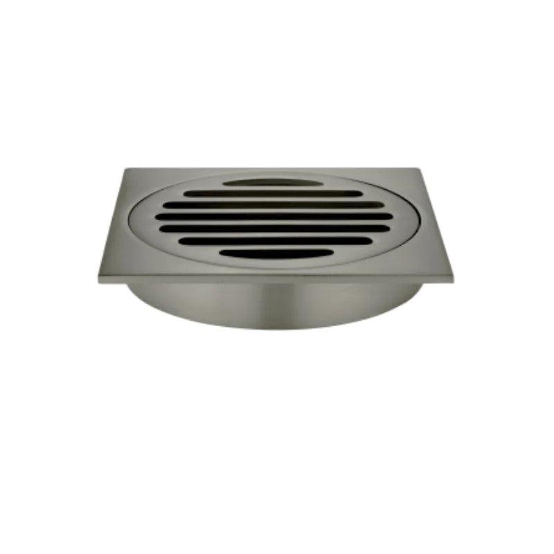 Square Floor Grate Shower Drain 100mm outlet - PVD Shadow