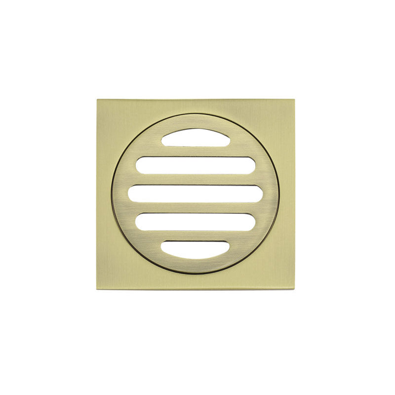 Square Floor Grate Shower Drain 80mm outlet - PVD Tiger Bronze
