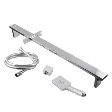 Square Sliding Shower Rail Set with Versatile 3-Mode Handheld Shower-CH2149-SH-N+CH-S8-HHS, 2