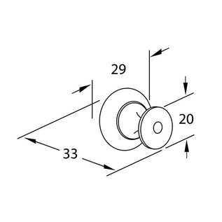 Momo Handles Florencia Plain Knob 29mm Brushed Nickel