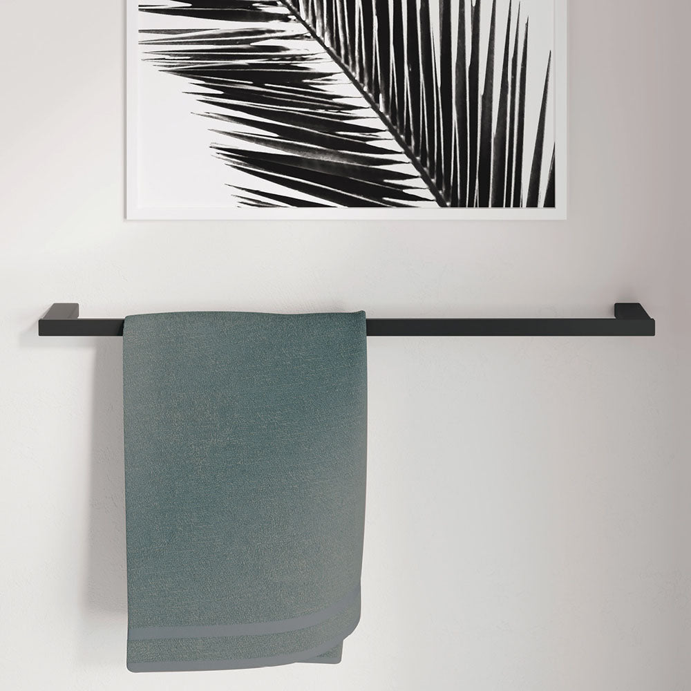 Fienza Tono Single Towel Rail, 610 mm, Matte Black