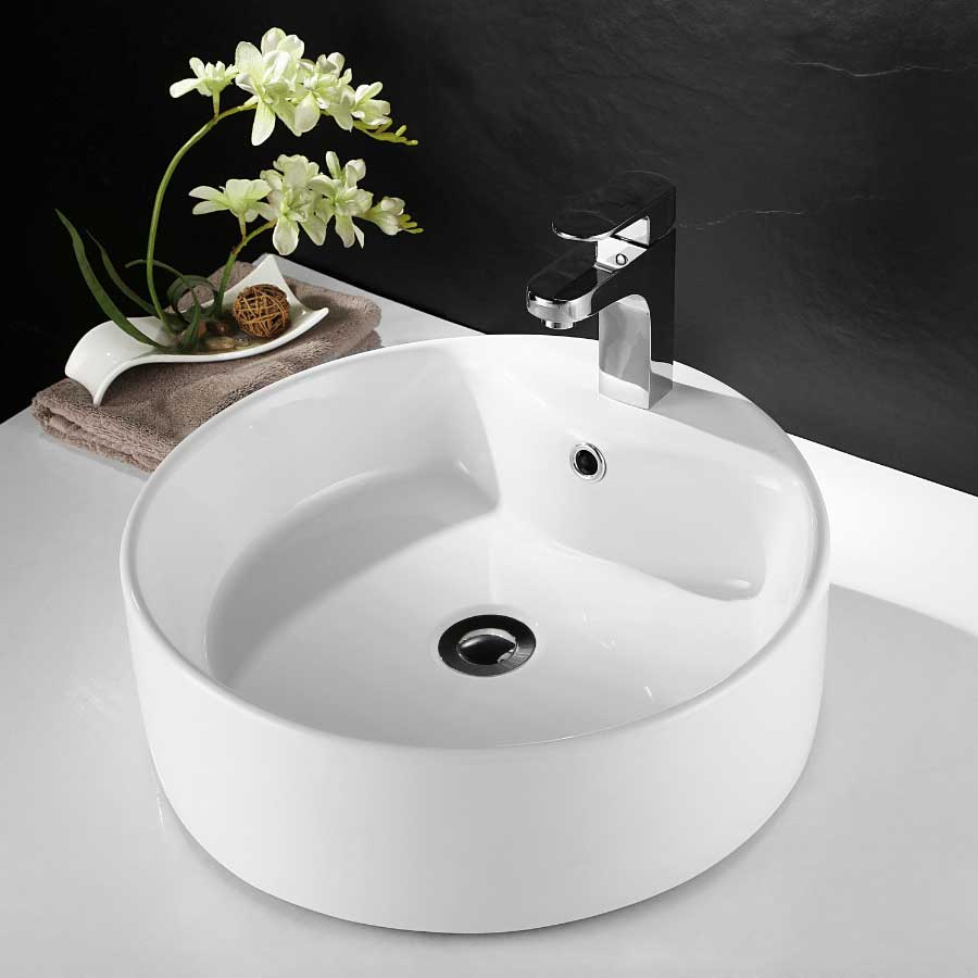 Sophisticated Top Counter Ceramic Basin 203 for Modern Baths SM-203