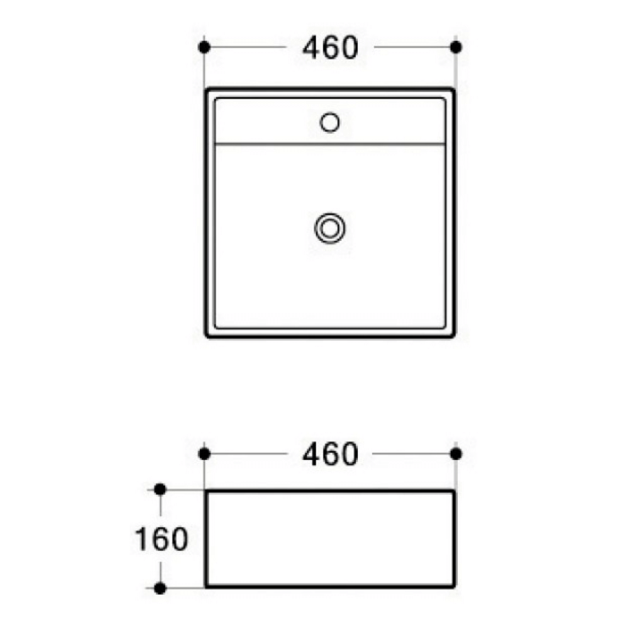 Sleek Top Counter Ceramic Basin 136B for Modern Bathrooms SM-136B
