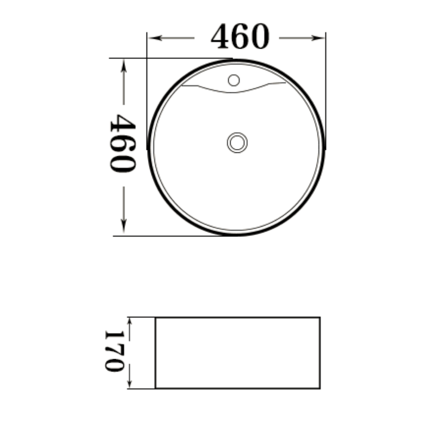 Sophisticated Top Counter Ceramic Basin 203 for Modern Baths SM-203