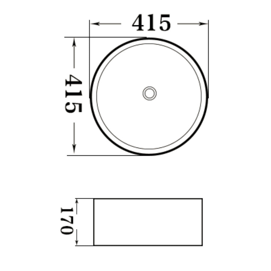 Top Counter Ceramic Basin 213 - Elegant Bathroom Sink 213