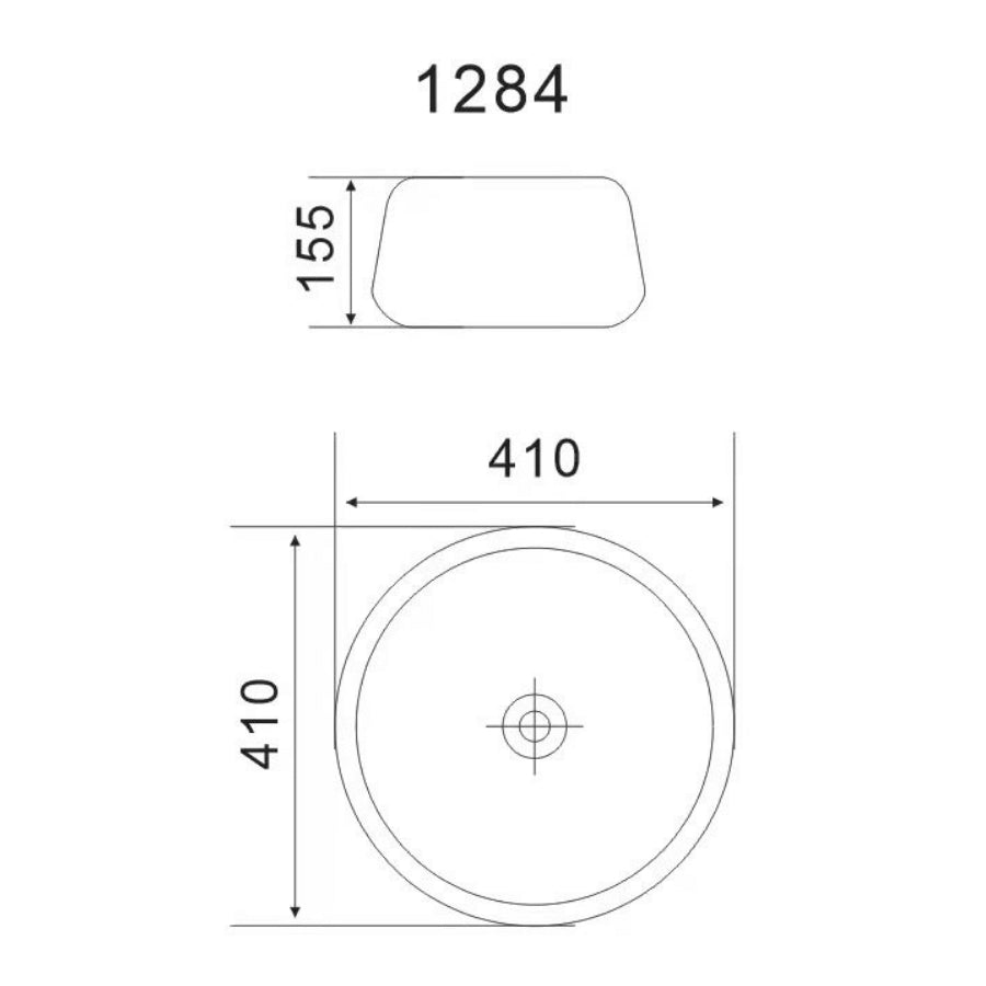 Top Counter Ceramic Basin YJ1284: Unique Design and Practical Functionality, Size