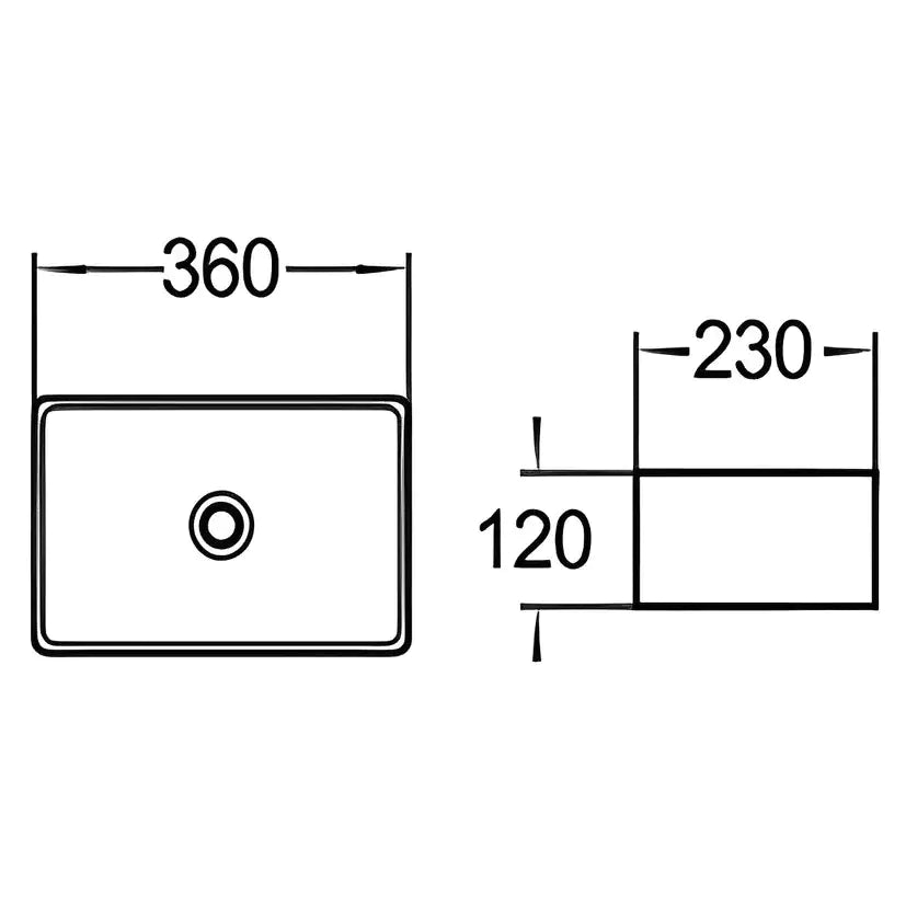 Ultra Slim Fine Ceramic Basin: Sleek and Stylish Design-Gloss White-PA3623