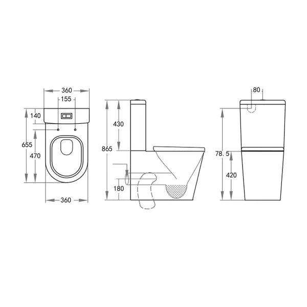 Vivid BTW Toilet Suite: A Modern, Sleek Toilet with Vibrant Design-Gloss White-KDK026C/KDK026P
