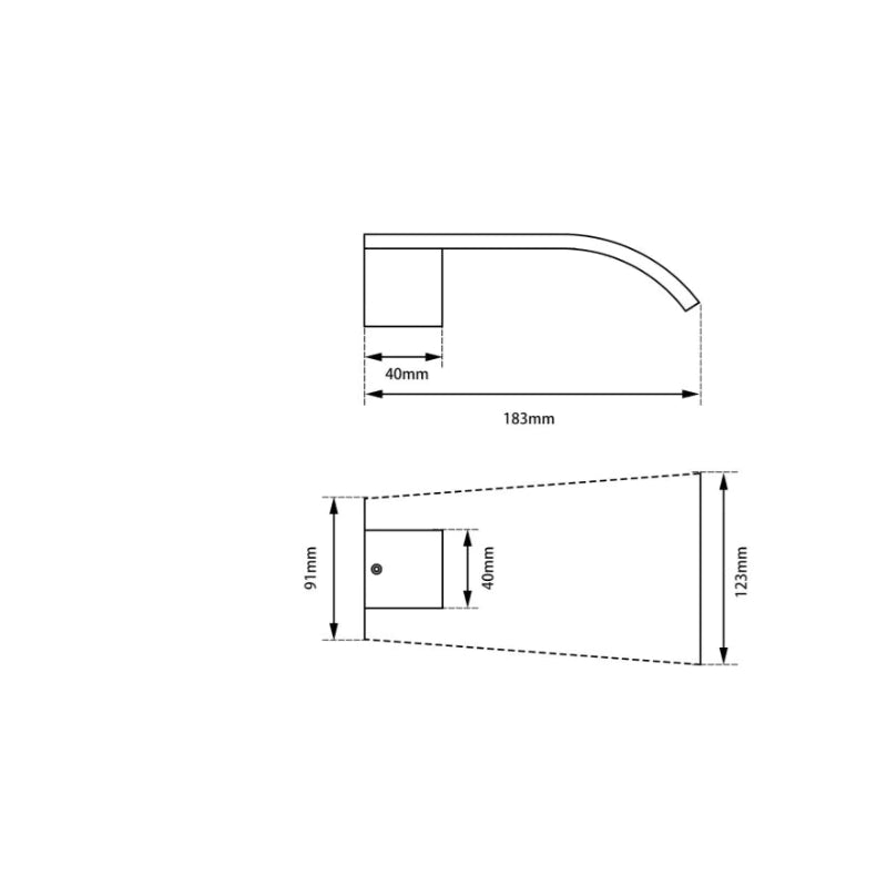 Waterfall Bathtub/Basin Wall Spout: Elegant, cascading design for a luxurious bathing experience in your bathroom-BU0005.BS