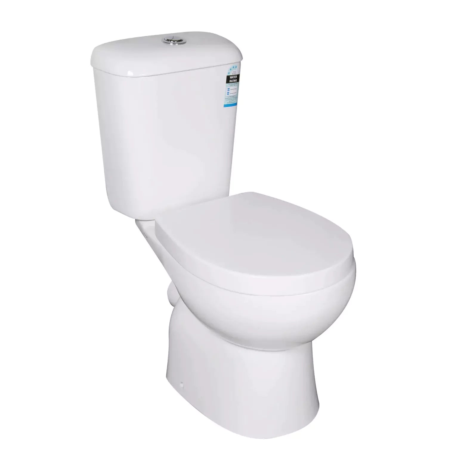 Zion Close Coupled Toilet Suite: A Sleek and Modern Bathroom Fixture-Gloss White-KDK009C/KDK009P