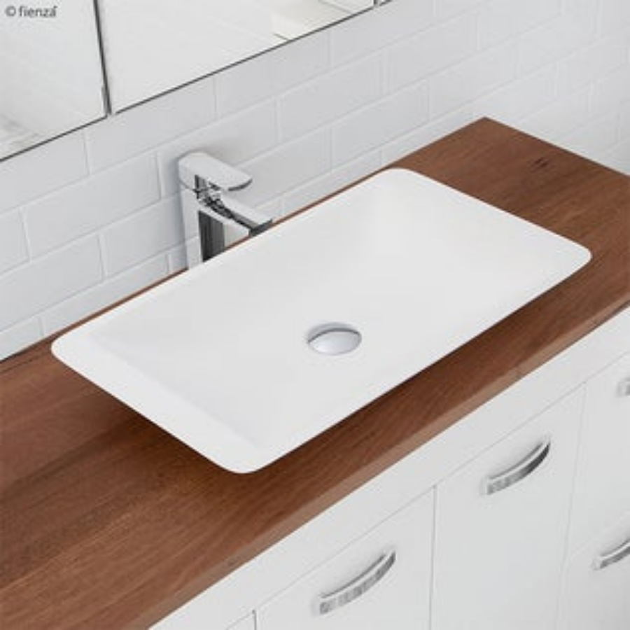 Fienza Classique 600 Above Counter Solid Surface Basin - Matte White