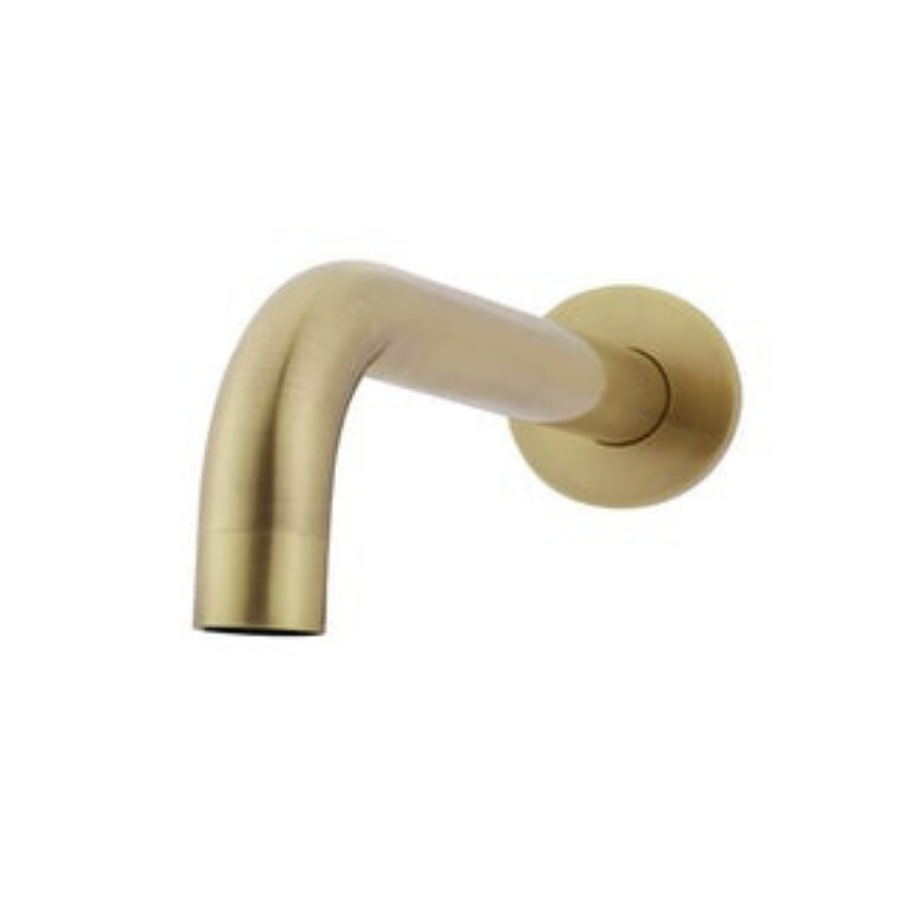 Meir Tiger Bronze Round Curved Wall Spout 200mm