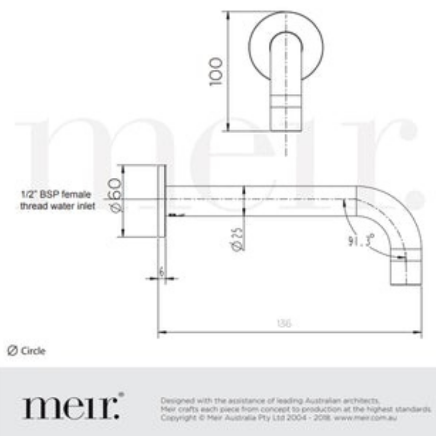 Meir Round Curved Spout 130mm - Tiger Bronze Gold