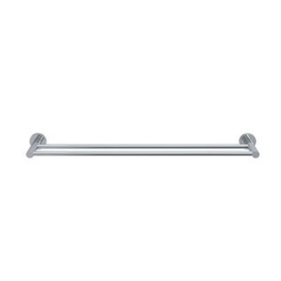Meir Round Double Chrome Towel Rail 600mm