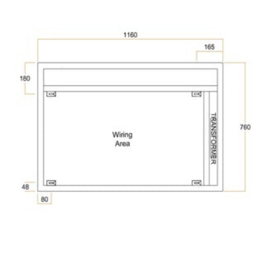 Thermogroup Ablaze Premium SS Range Back-Lit Mirror