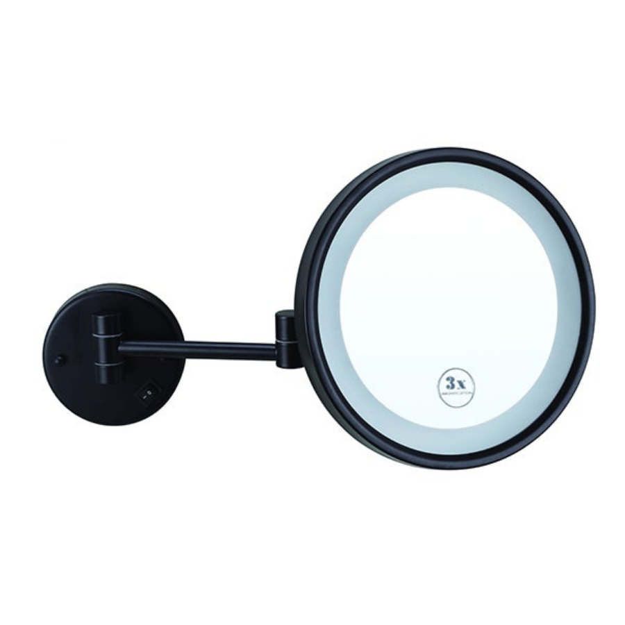Thermogroup Ablaze 3x Magnifying Mirror with Cool Light - Matte Black