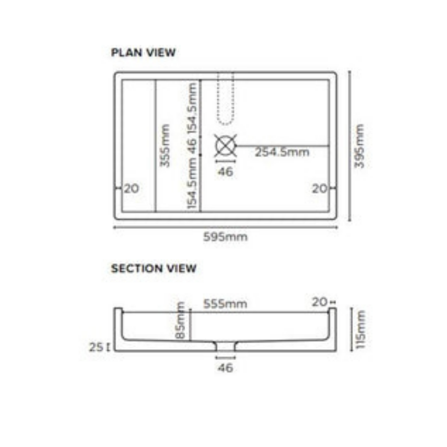 Nood Co Box Basin Wall Hung Sand
