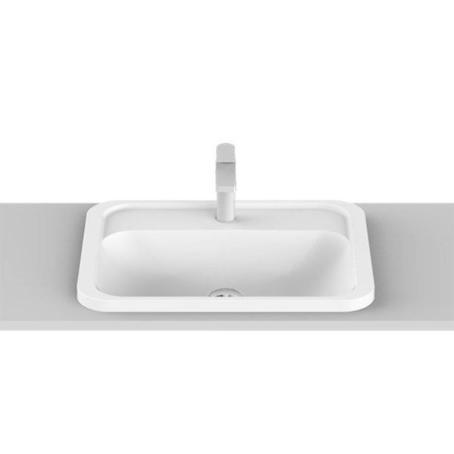 ADP Strength Solid Surface Inset Basin White