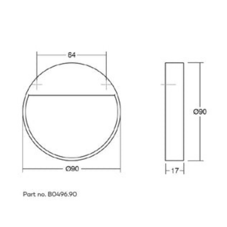 Momo Handles Bau Circular Handle 90mm Matt Black