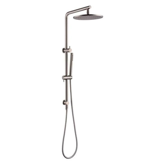 Round Shower Station with Top Water Inlet-Brushed Nickel-BU2128-A-SH-10
