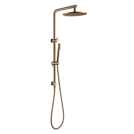 Round Shower Station with Top Water Inlet-Brushed Yellow Gold-BUYG2128-A-SH-10
