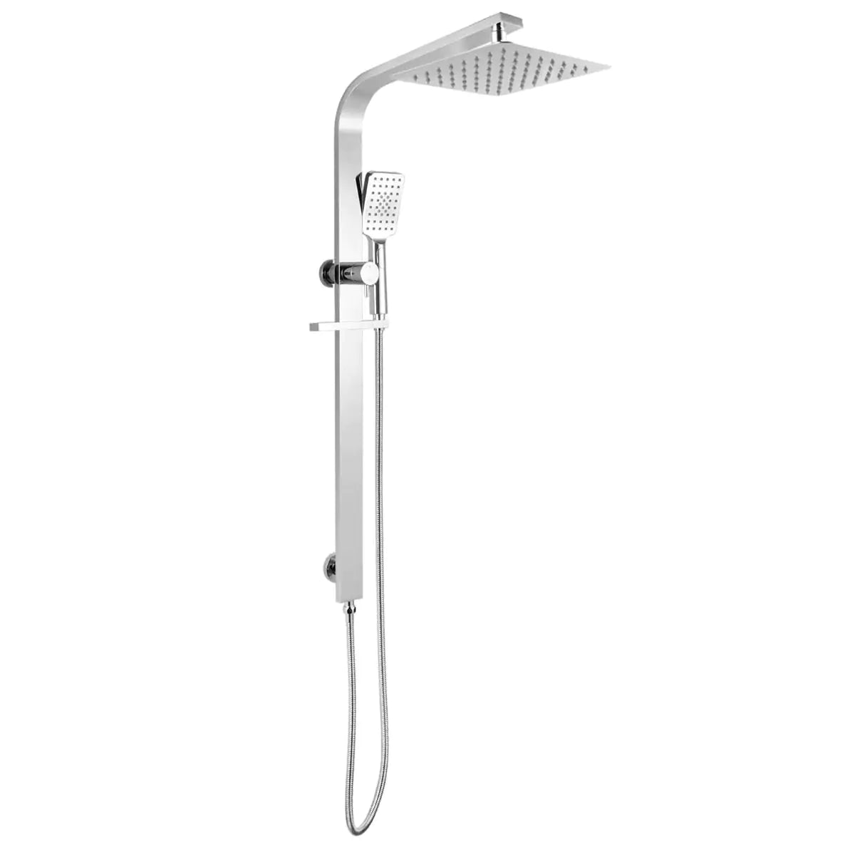 Square Wide Rail Shower Station, Top Water Inlet, 3 Functions Handheld-Chrome-CH2150-SH-N+CH0002-SH+CH-S8-HHS