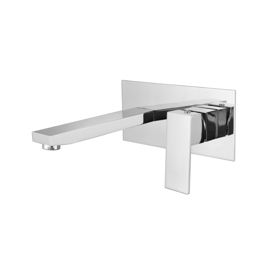 SQ Wall Basin Mixer - Chrome