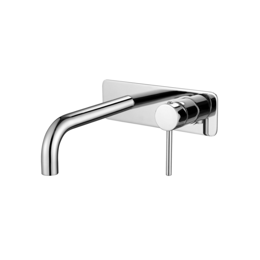 Round Wall Basin Mixer - Chrome