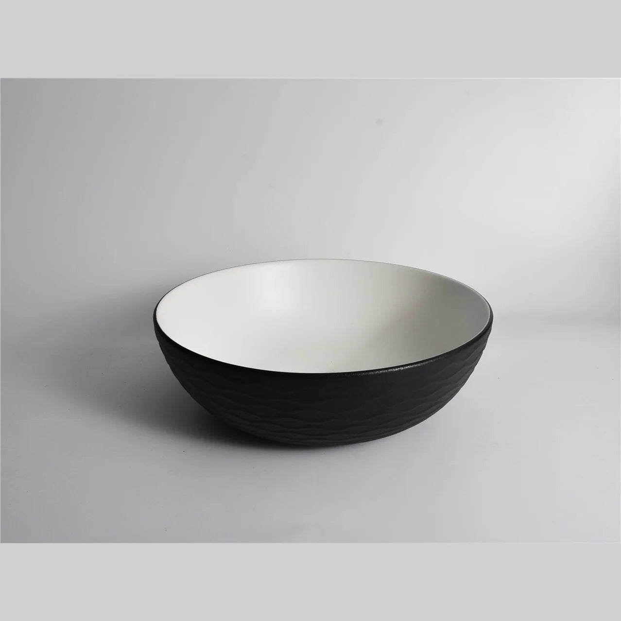 Claya above-counter ceramic basin - P-Wavy-40-TMB