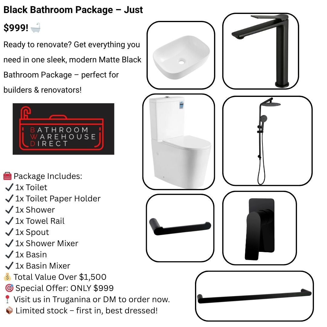 Black Bathroom Package – Just $999! 🛁