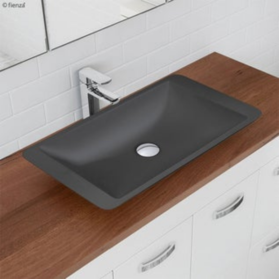 Fienza Classique 600 Above Counter Solid Surface Basin - Matte Grey