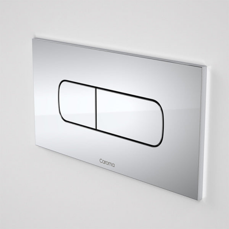 Caroma Invisi Series II Metal Oval Dual Flush Plate &amp; Buttons