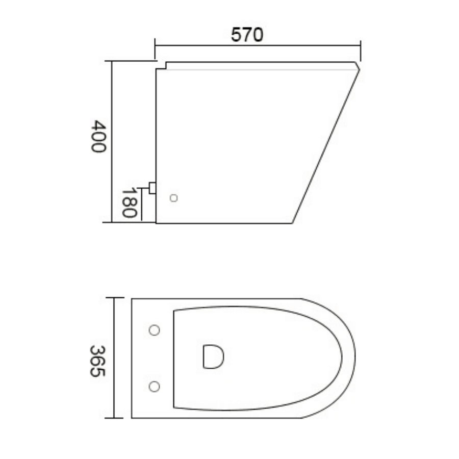 Tabi Back-to-Wall Floor Mounted Toilet Pan- 2057B