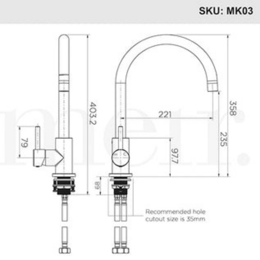 Meir Round Kitchen Mixer - Chrome