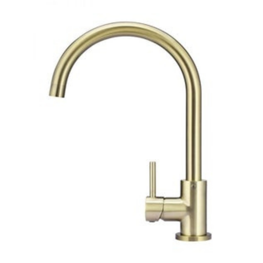 Meir Round Kitchen Mixer - Tiger Bronze