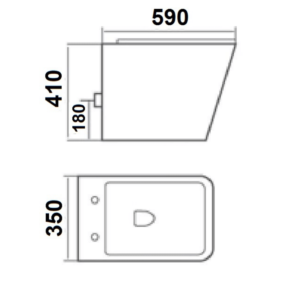 Tabi Back-to-Wall Floor Mounted Toilet Pan- 2051B