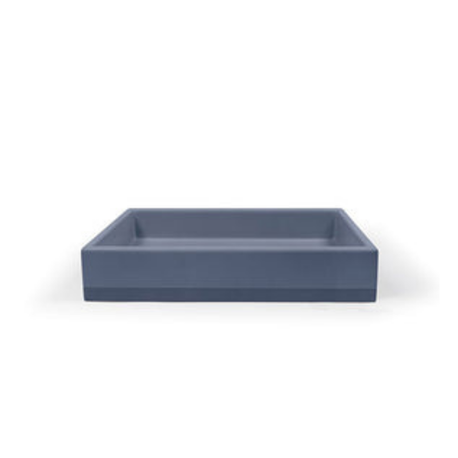 Nood Co Box Basin Two Tone Wall Hung Mid Tone Grey