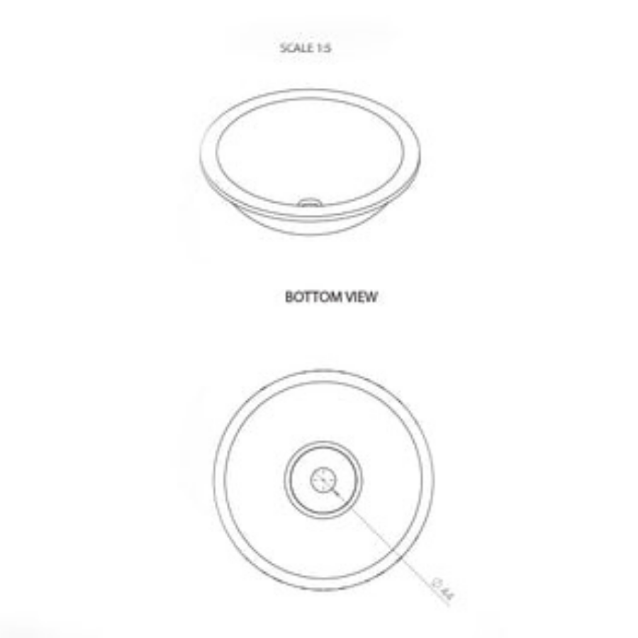 ADP Unity Solid Surface Inset Basin White